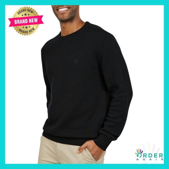 Classic Fit Cotton Crewneck Sweater Midweight Long Sleeve Pullover